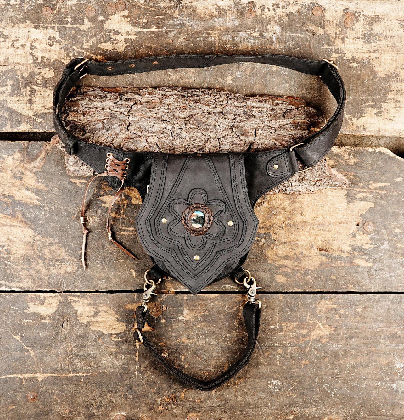 Black Flower Belt
