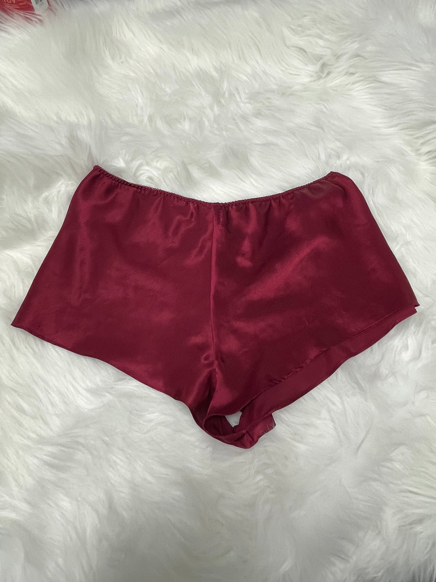 Red Satin Shorts