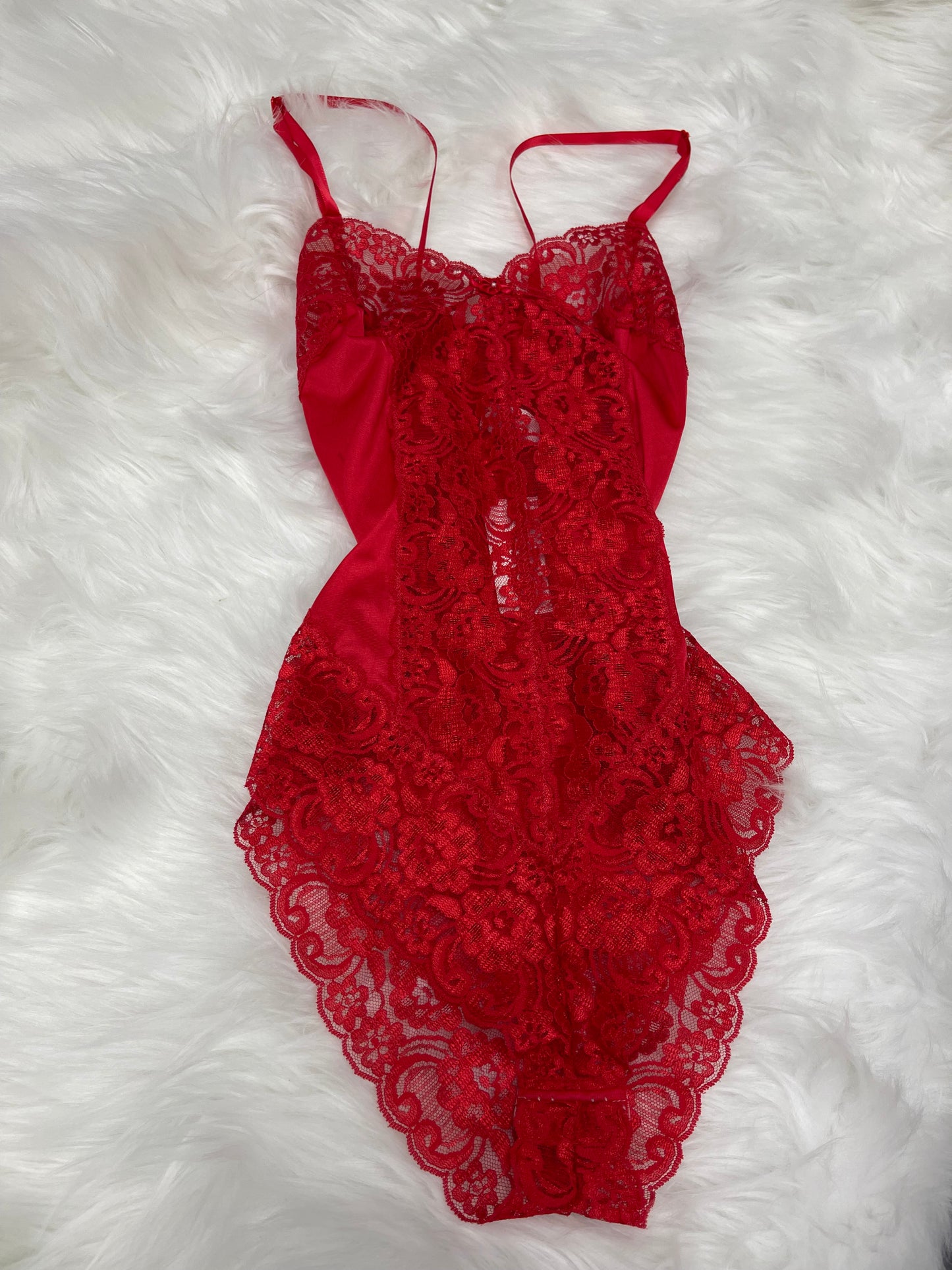Red Lace Bodysuit