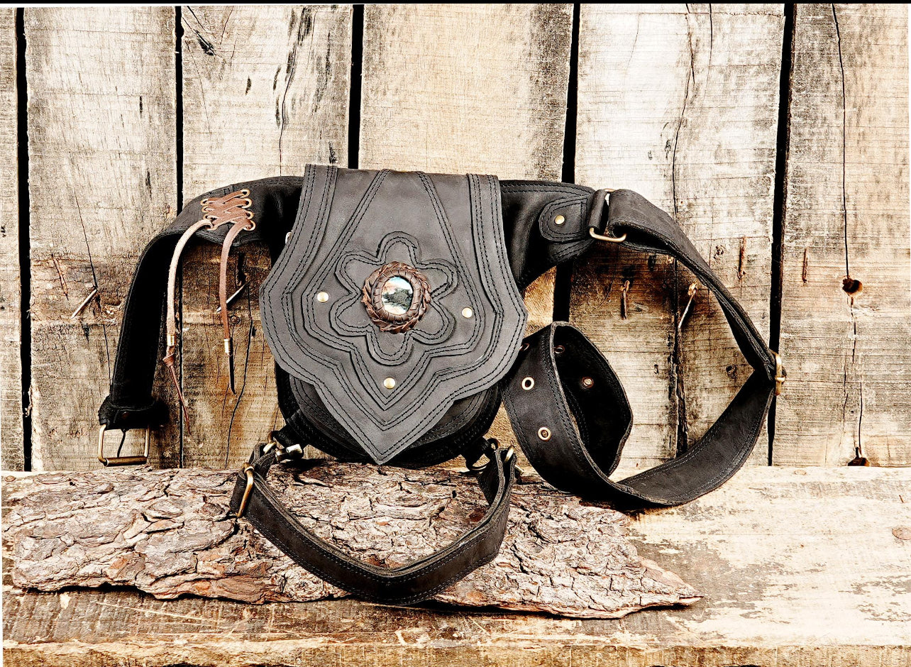 Black Flower Belt