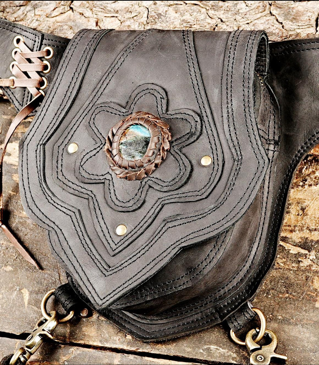 Black Flower Belt