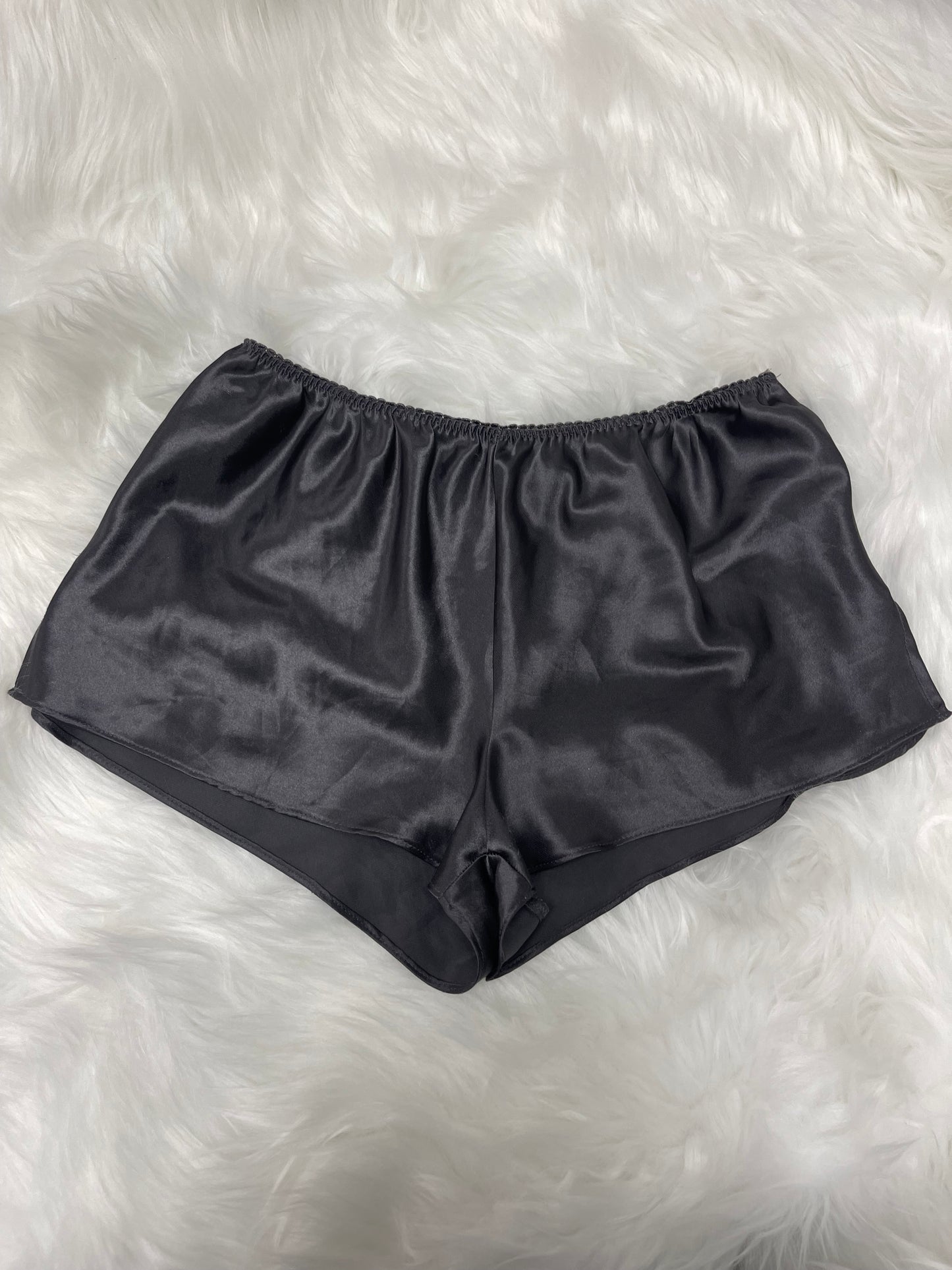 Grey Satin Shorts