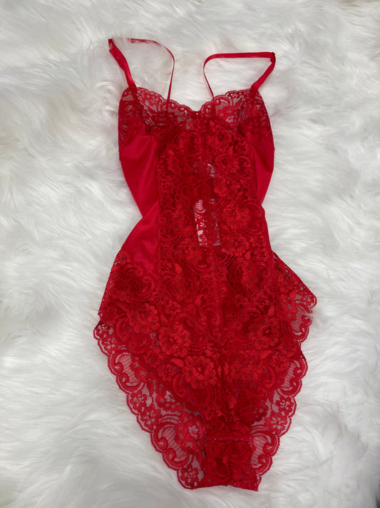 Red Lace Bodysuit