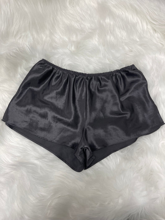 Grey Satin Shorts