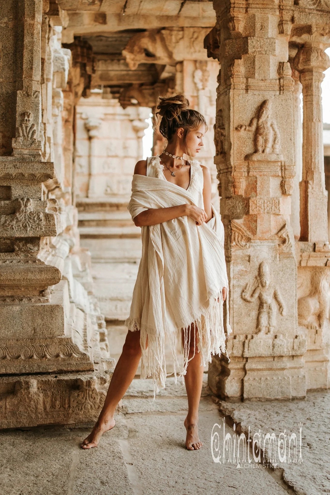 Chintamani Linen Scarf