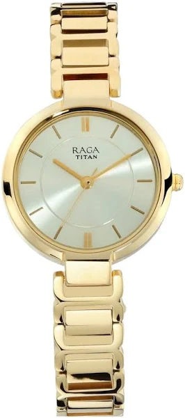 RAGA Titan Champagne Dial Analog Watch